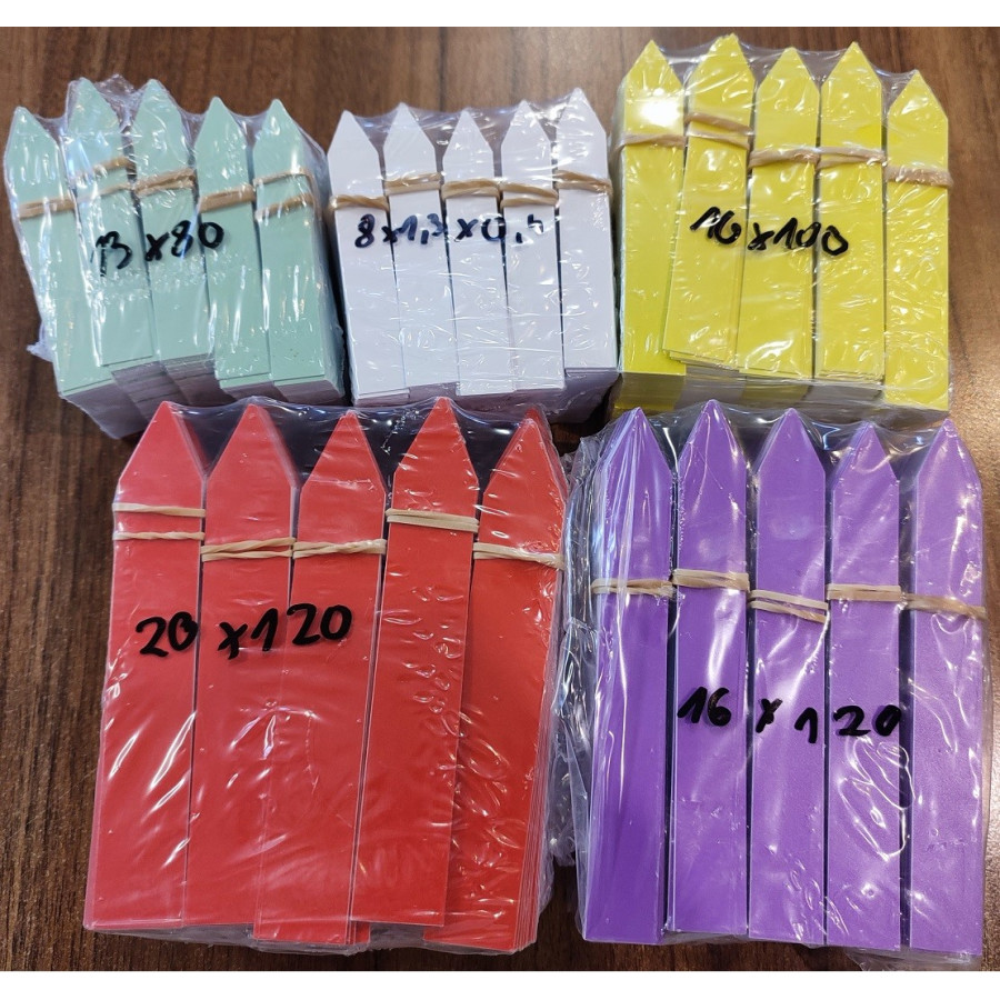 Etykiety wtykane PVC 13x 60 mm kolor 100 szt.
