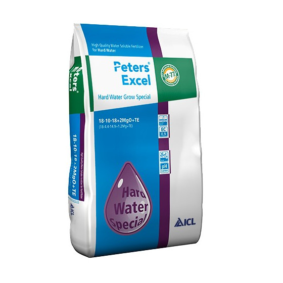 Peters Excel Grow Special dla wody twardej 18+10+18 15kg